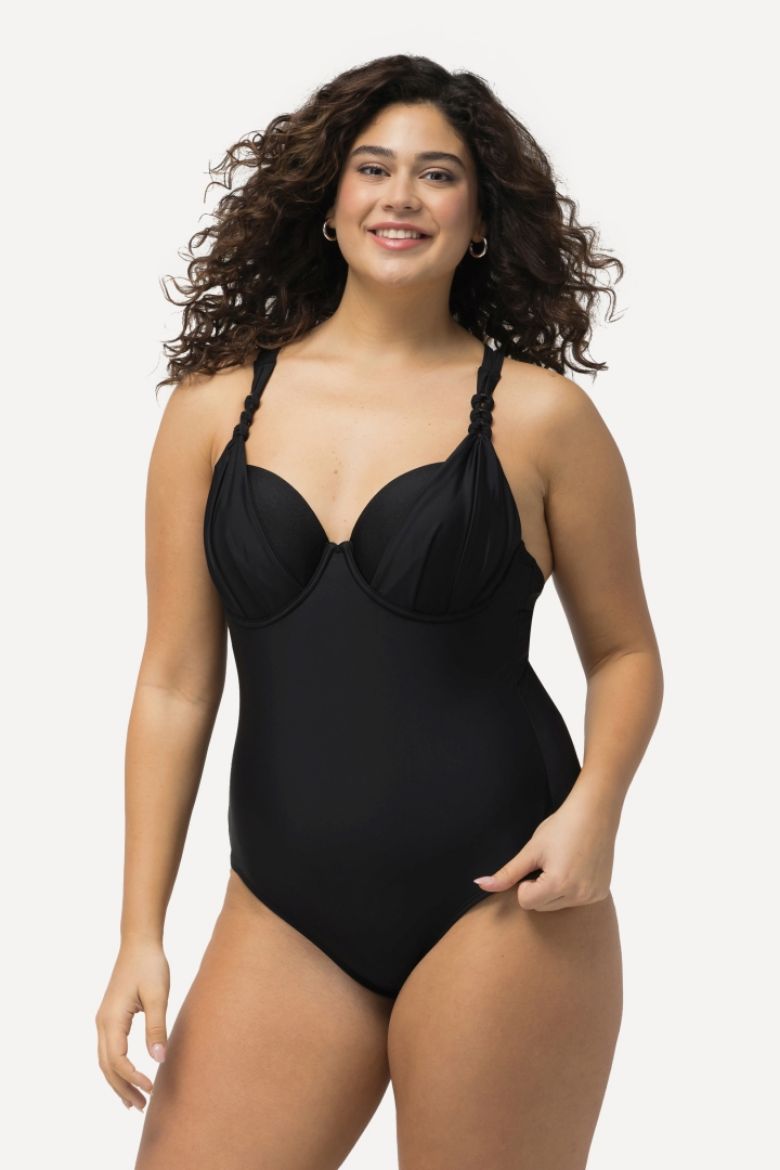 Plus size veliki brojevi Kupaći kostim jednodijelni s lagano podstavljenim košaricama za punije