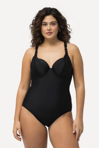 Plus size veliki brojevi Kupaći kostim jednodijelni s lagano podstavljenim košaricama za punije