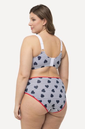 Plus size veliki brojevi Grudnjak širih naramenica s printom pruga i srca za punije