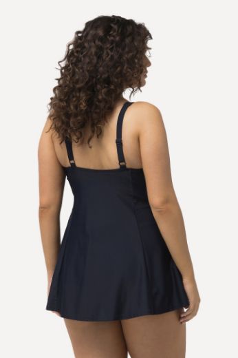 Plus size veliki brojevi Kupaći kostim haljina s motivom krugova za punije