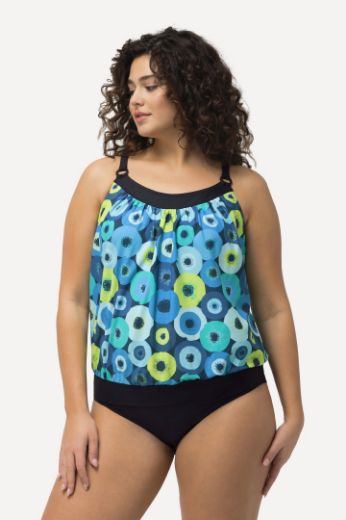 Plus size veliki brojevi Kupaći kostim Tankini motiv krugova za punije