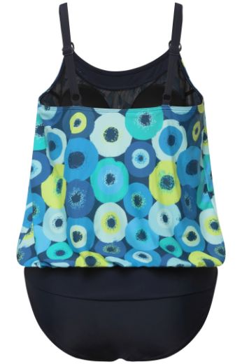 Plus size veliki brojevi Kupaći kostim Tankini motiv krugova za punije