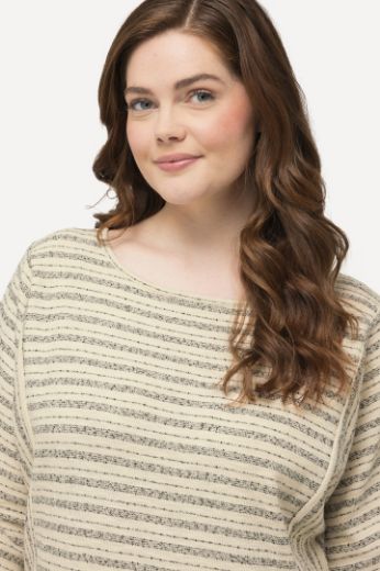 Plus size veliki brojevi Majica na pruge 3/4 rukavi za punije