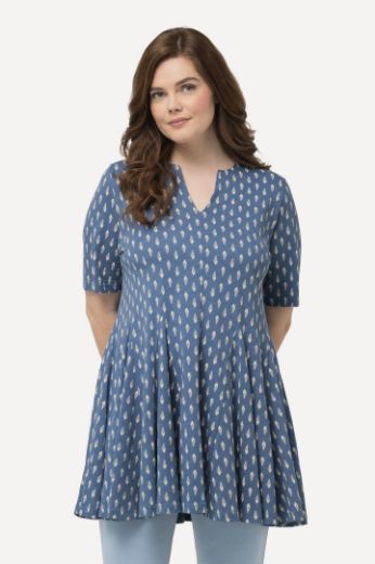 Plus size veliki brojevi Majica kratkih rukava dužeg kroja s printom za punije