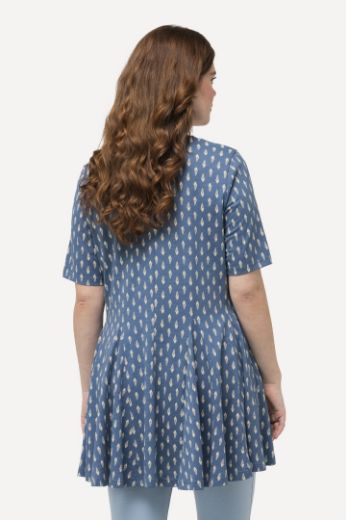 Plus size veliki brojevi Majica kratkih rukava dužeg kroja s printom za punije