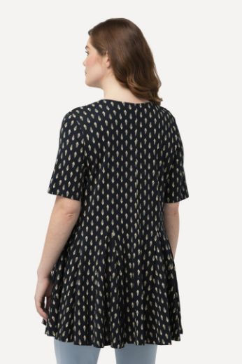 Plus size veliki brojevi Majica kratkih rukava dužeg kroja s printom za punije