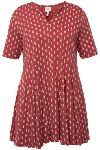 Plus size veliki brojevi Majica kratkih rukava dužeg kroja s printom za punije