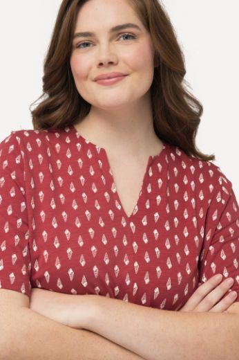 Plus size veliki brojevi Majica kratkih rukava dužeg kroja s printom za punije