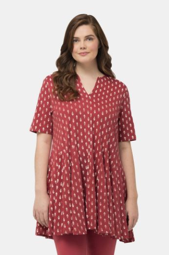 Plus size veliki brojevi Majica kratkih rukava dužeg kroja s printom za punije