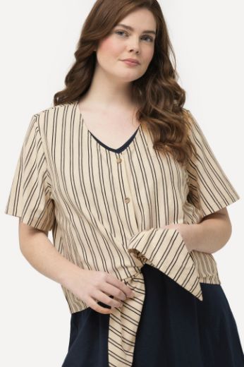 Plus size veliki brojevi Majica na vezanje za punije