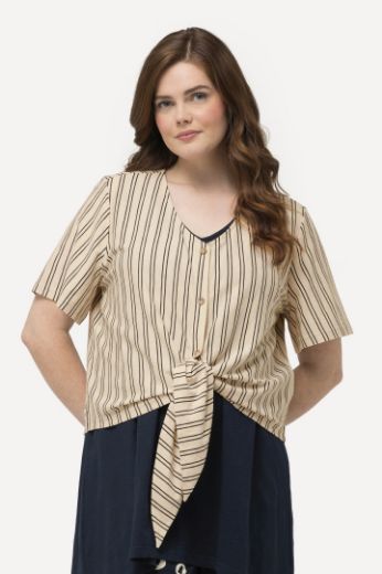 Plus size veliki brojevi Majica na vezanje za punije