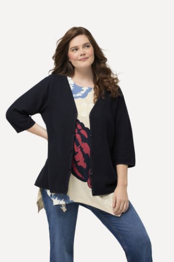 Plus size veliki brojevi Kardigan s 3/4 rukavima za punije