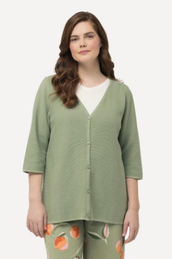 Plus size veliki brojevi Kardigan s 3/4 rukavima za punije