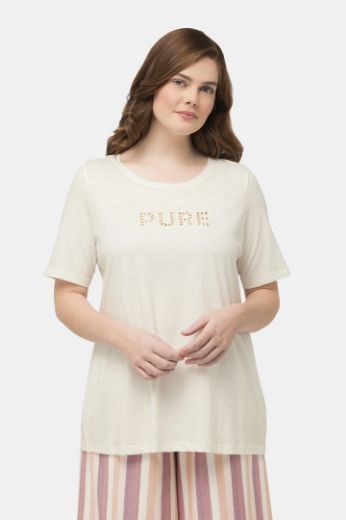 Plus size veliki brojevi Majica A kroja s izvezenim natpisom za punije