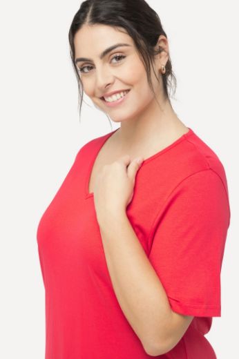 Plus size veliki brojevi Spavaćica kratkih rukava V ovratnika motiv srca za punije