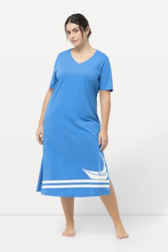 Plus size veliki brojevi Spavaćica kratkih rukava V ovratnika motiv srca za punije