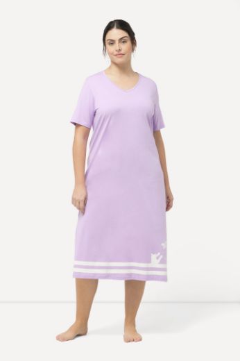 Plus size veliki brojevi Spavaćica kratkih rukava V ovratnika motiv srca za punije