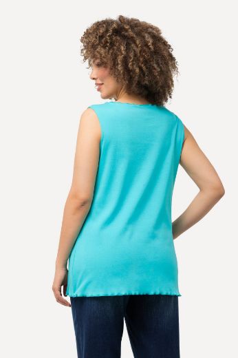 Plus size veliki brojevi Top s naborima na prednjoj strani za punije