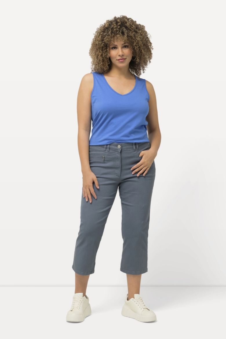 Plus size veliki brojevi Hlače 7/8 s kosim džepovima za punije