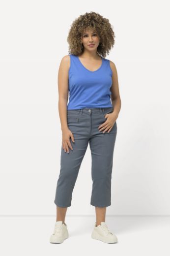 Plus size veliki brojevi Hlače 7/8 s kosim džepovima za punije