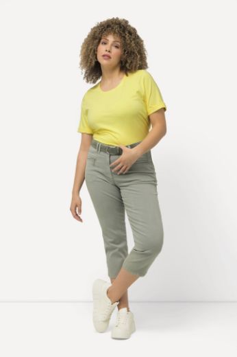 Plus size veliki brojevi Hlače 7/8 s kosim džepovima za punije