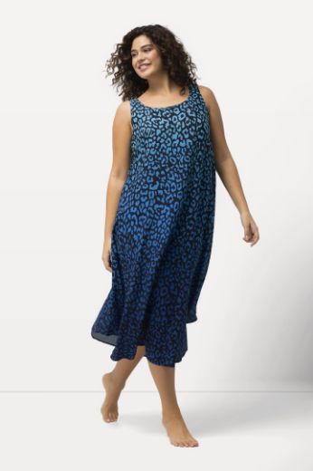Plus size veliki brojevi Haljina bez rukava s printom leoparda za punije