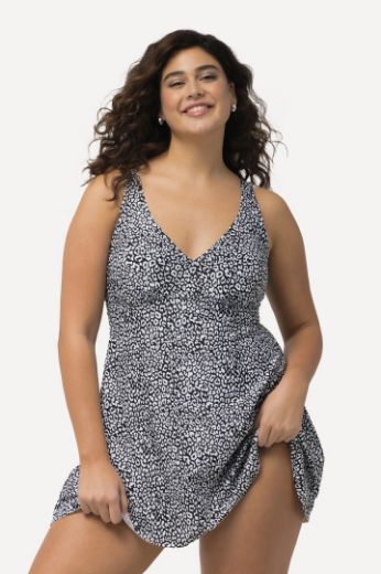 Plus size veliki brojevi Kupaći kostim haljina životinjskog printa za punije