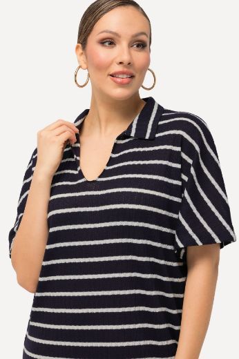 Plus size veliki brojevi Haljina Polo  kratkih rukava na pruge za punije