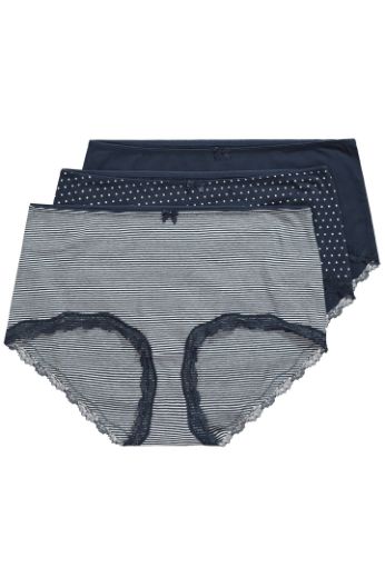 Plus size veliki brojevi Gaćice hipster 3 komada za punije