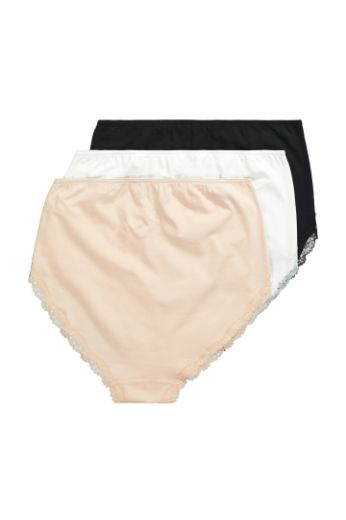Plus size veliki brojevi Gačice maxi 3 komada s dodatkom čipke na obrubu za punije