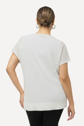 Plus size veliki brojevi Pulover kratkih rukava V izreza za punije