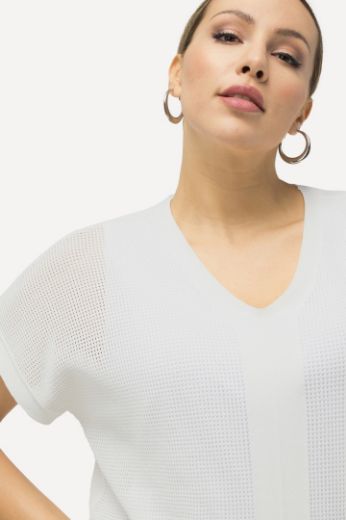 Plus size veliki brojevi Pulover kratkih rukava V izreza za punije