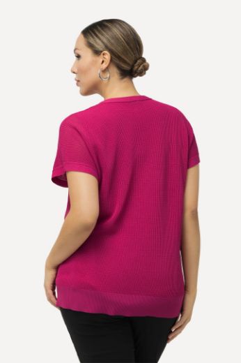 Plus size veliki brojevi Pulover kratkih rukava V izreza za punije