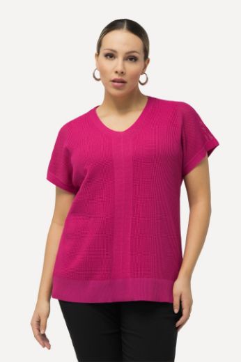 Plus size veliki brojevi Pulover kratkih rukava V izreza za punije