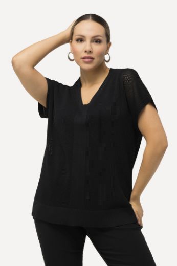 Plus size veliki brojevi Pulover kratkih rukava V izreza za punije