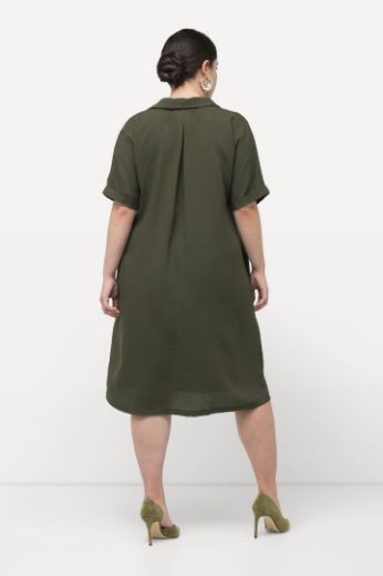 Plus size veliki brojevi Haljina kratkih rukava A kroja za punije