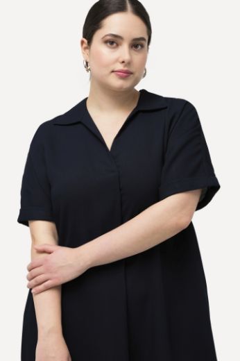 Plus size veliki brojevi Haljina kratkih rukava A kroja za punije