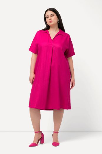 Plus size veliki brojevi Haljina kratkih rukava A kroja za punije