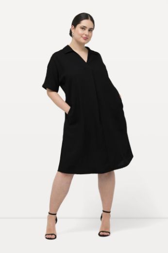Plus size veliki brojevi Haljina kratkih rukava A kroja za punije