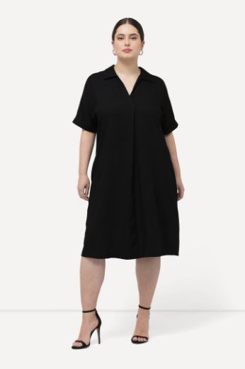 Plus size veliki brojevi Haljina kratkih rukava A kroja za punije