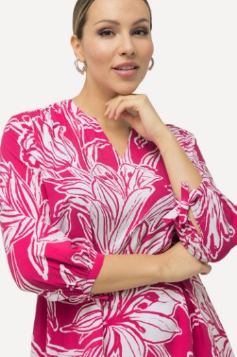 Plus size veliki brojevi Bluza 3/4 rukavi s cvjetnim printom za punije
