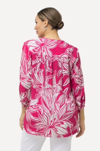 Plus size veliki brojevi Bluza 3/4 rukavi s cvjetnim printom za punije