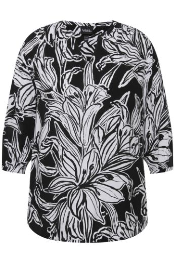 Plus size veliki brojevi Bluza 3/4 rukavi s cvjetnim printom za punije