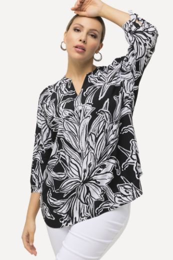 Plus size veliki brojevi Bluza 3/4 rukavi s cvjetnim printom za punije