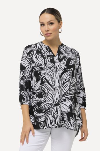 Plus size veliki brojevi Bluza 3/4 rukavi s cvjetnim printom za punije
