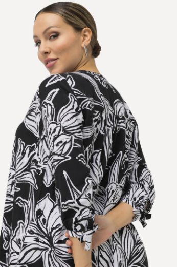 Plus size veliki brojevi Bluza 3/4 rukavi s cvjetnim printom za punije