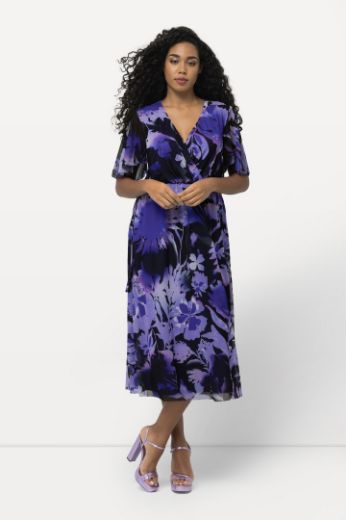 Plus size veliki brojevi Haljina elegantna cvjetnog printa V izreza za punije