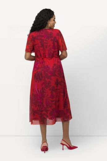 Plus size veliki brojevi Haljina elegantna cvjetnog printa V izreza za punije