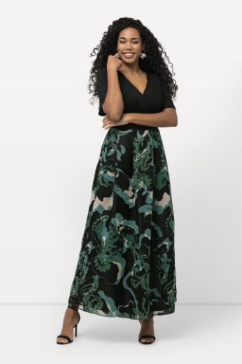 Plus size veliki brojevi Haljina elegantna maxi cvjetnog printa V izreza za punije