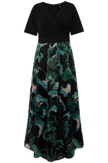 Plus size veliki brojevi Haljina elegantna maxi cvjetnog printa V izreza za punije